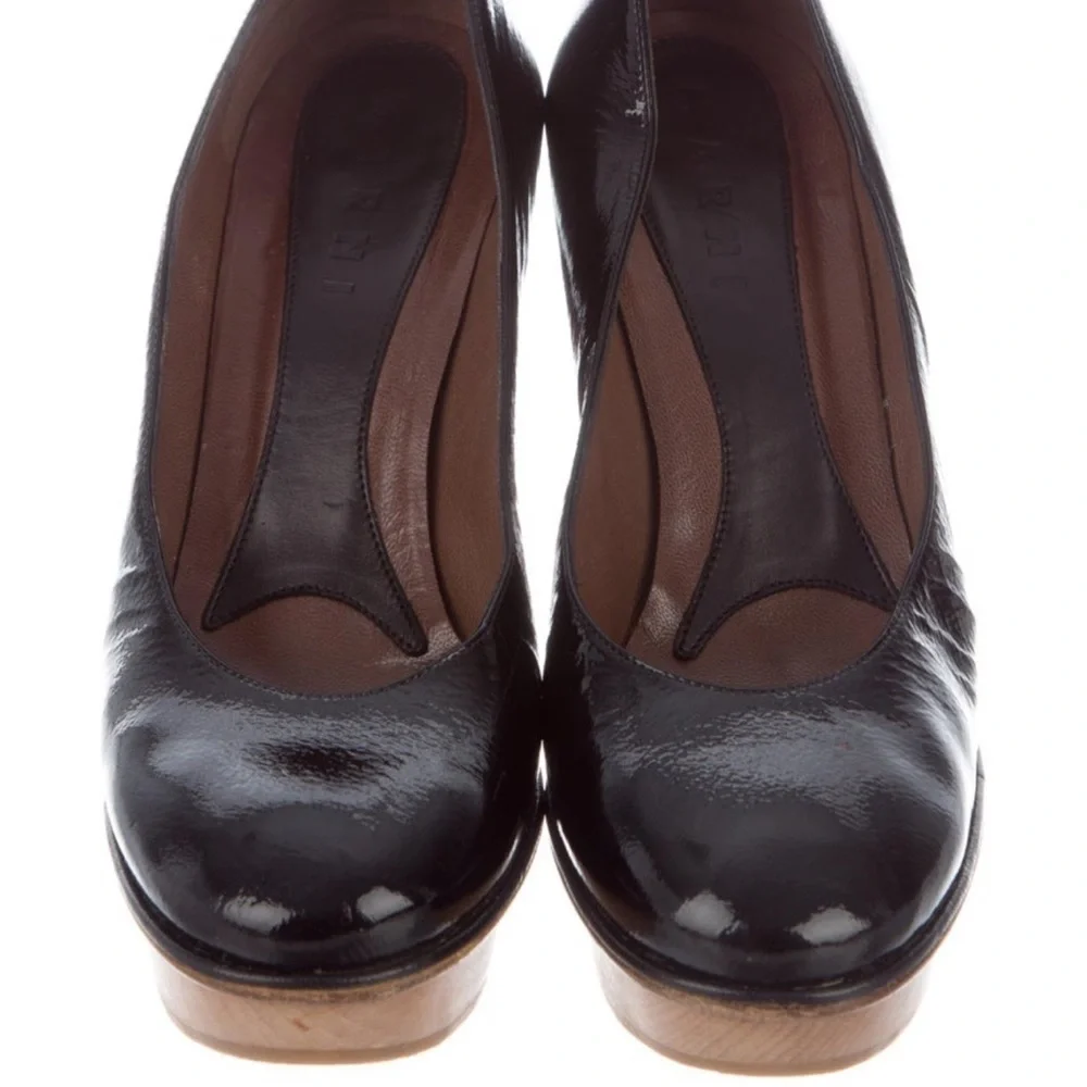 Marni platform patent pumps